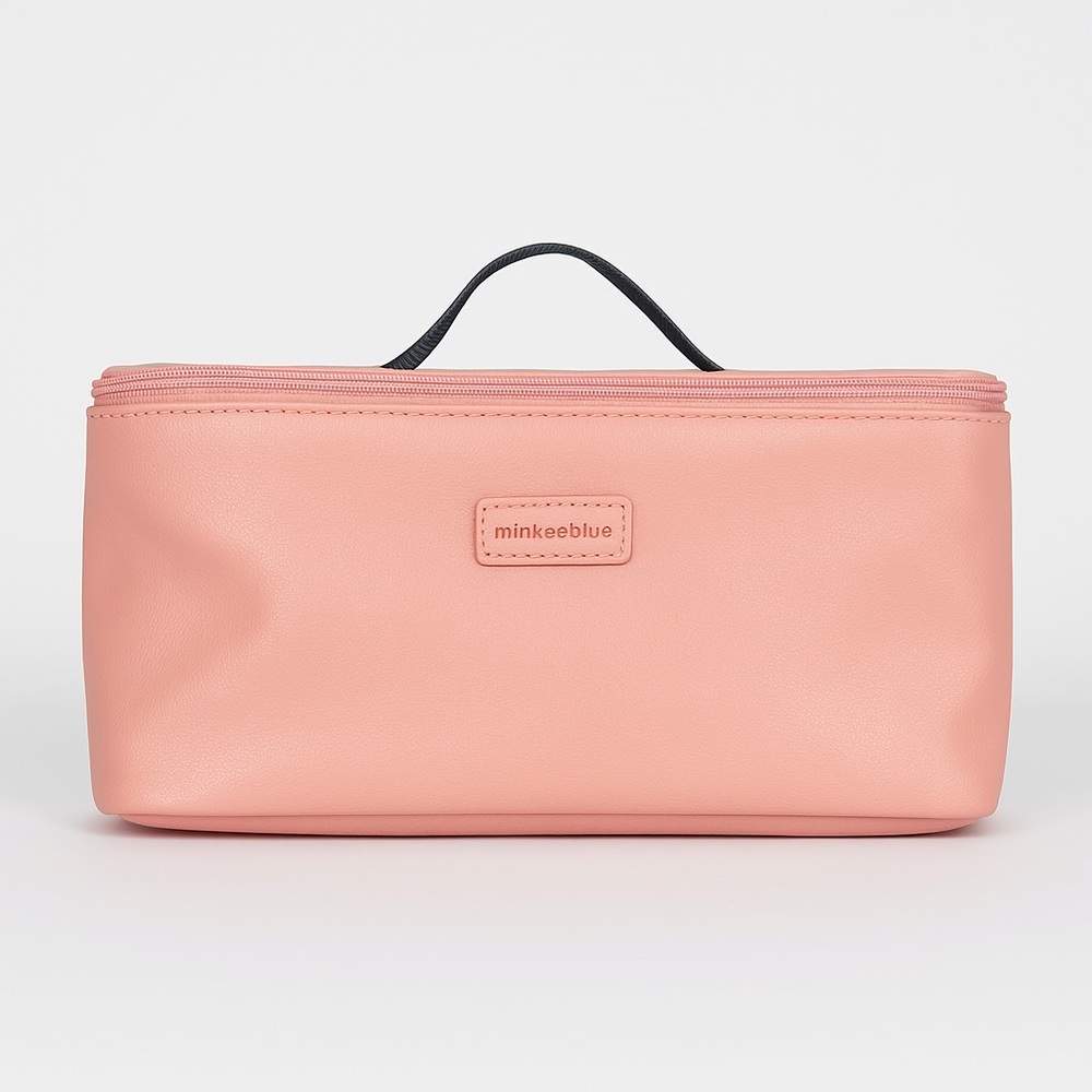 Minkeeblue Blush Pink Insulated Pouch – Vegan Leather